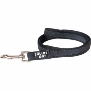 Julius-K9 Super grip line med håndtak 20mm Sort