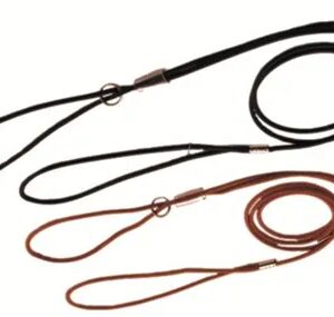 Utstillingskobbel Lær 4mm/120cm Lys Brun