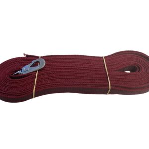 Gummiert Sporline 20mm/10m Vinrød