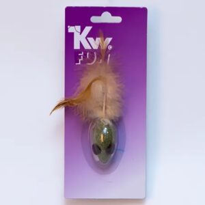 KW Fun Mus m/fjær og catnip 6CM