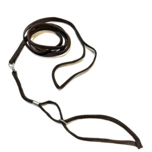 Utstillingskobbel flat i Nylon 9mm 180cm Mørk Brun