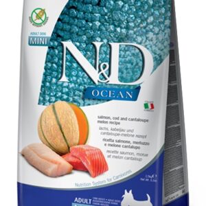 N&D Ocean Salmon, Cod, Pumpkin & Melon Adult Mini 2,5kg