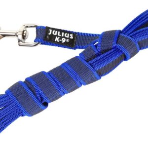 Julius-K9 Super grip line med håndtak 20mm Blå
