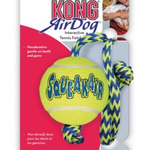 Kong Air Squeaker Tennis Ball Whit Rope 52cm