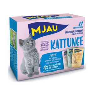 Mjau Biter i gelé Kattunge mix 12x85g