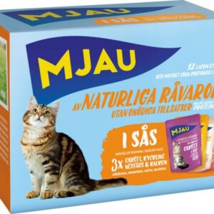 Mjau Biter i saus m miks av kjøtt 12x85g