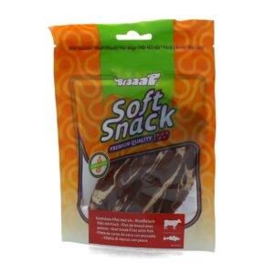 Braaaf Soft Snack Steak Filet Beef & Fish 12cm 85gr