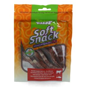 Braaaf Soft Snack Steak Slice Beef & Fish 12cm 85gr