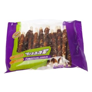 Braaaf Rawhide Roll Sticks Duck 12cm 30stk