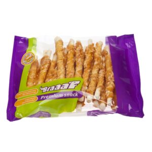 Braaaf Rawhide Roll Sticks Chicken 12cm 30stk